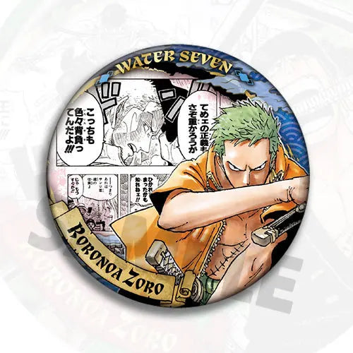 One Piece Zoro Anime Badge Pin Brooch Replica Collectible Shiny Film Medal Merchandise Accessories Gift for Fans Cosplay Party