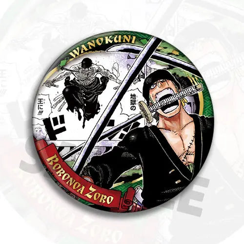 One Piece Zoro Anime Badge Pin Brooch Replica Collectible Shiny Film Medal Merchandise Accessories Gift for Fans Cosplay Party