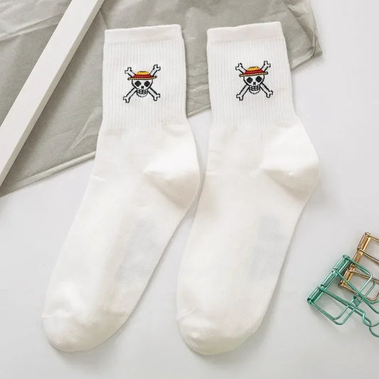 New One Piece Cotton Stockings Women Men Cute Socks Cartoon Anime Derivative Peripherals Basketball Sock Birthday Party Gifts