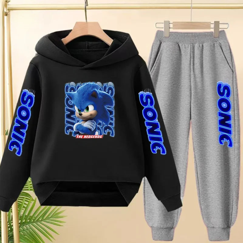 Fall New Style Anime Children's Casual Sweatshirt Sets Kids Sweatpant Set Pullover and Trousers 2pcs Suit Suitable Ages 3 to 12