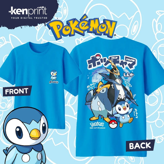 ANIME T-SHIRT | PIPLUP | PRINLUP | EMPOLEON | NON OFFICIAL | Children, Teenagers & Adults | PREMIUM 30'S COMBED COTTON