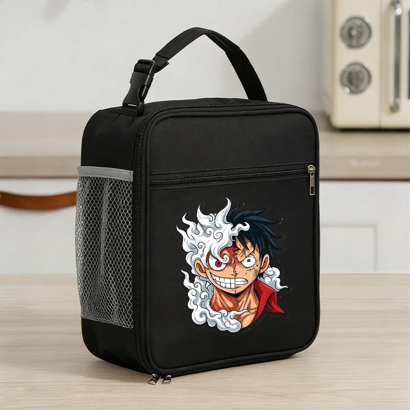 Borsa Termica per Pranzo One Piece per Ragazzi, in Alluminio Isolante, Spessa, con Design Carino a Tema Anime, per Studenti e Lavoratori d'Ufficio