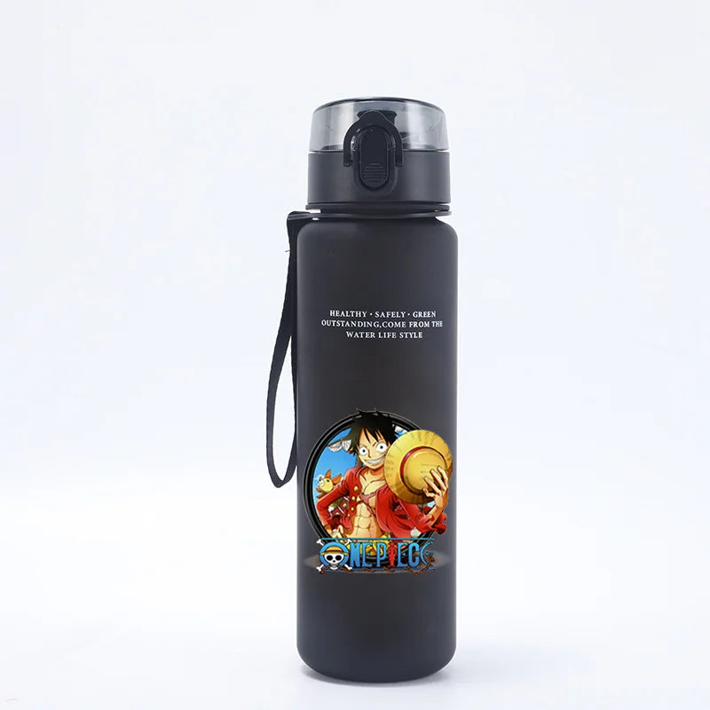 Borraccia Sportiva per Bambini da 650ml, Design Anime Zoro-Luffy, con Corda per Trasporto, Bottiglia Portatile per Acqua