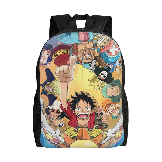 One Piece Luffy  Casual Backpack Durable Student Hiking Travel Cartoon  Daypack for Men Women College Shoulder Bag