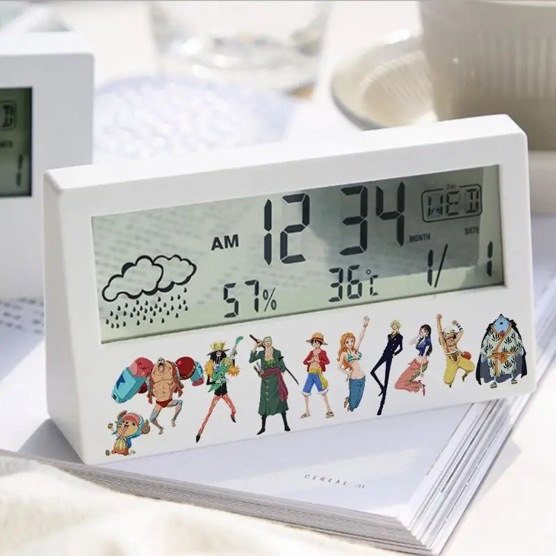 Cute Cartoon One Piece Monkey D. Luffy Roronoa Zoro Nami Electronic Alarm Clock Creative Alarm Clock Electronic Clock