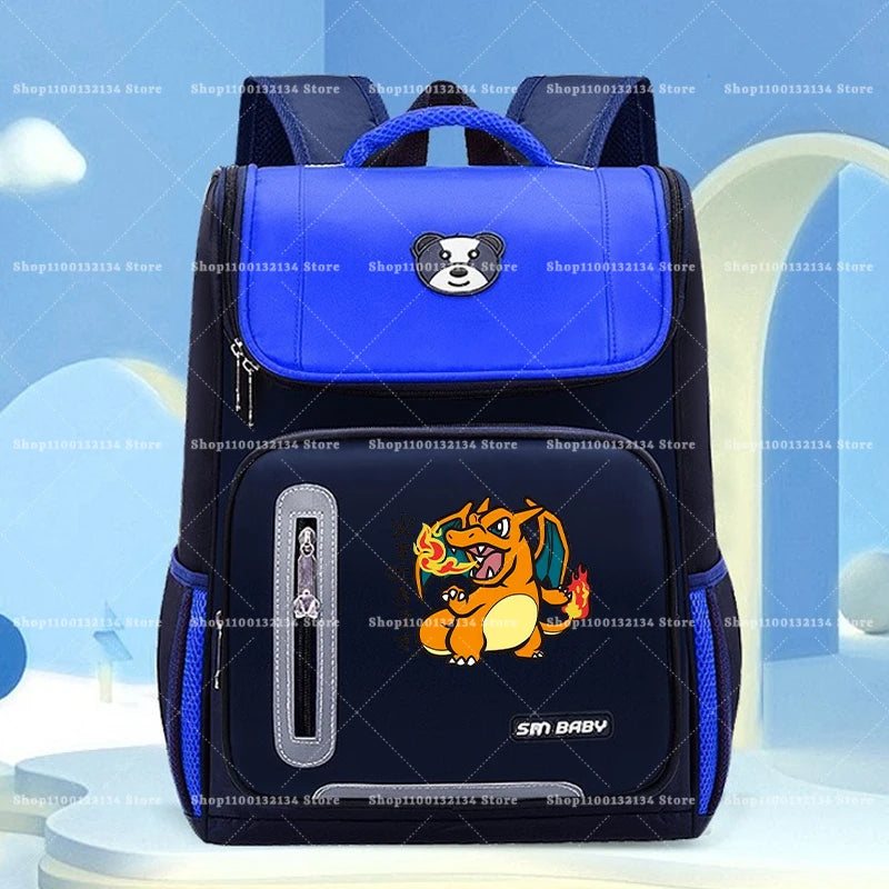 Pokemon Backpacks Anime Pikachu Charmander Large Capacity Schoolbags Cartoon Book Shoulders Bags Boys Girls Stationary Supplies