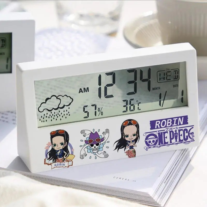Cute Cartoon One Piece Monkey D. Luffy Roronoa Zoro Nami Electronic Alarm Clock Creative Alarm Clock Electronic Clock