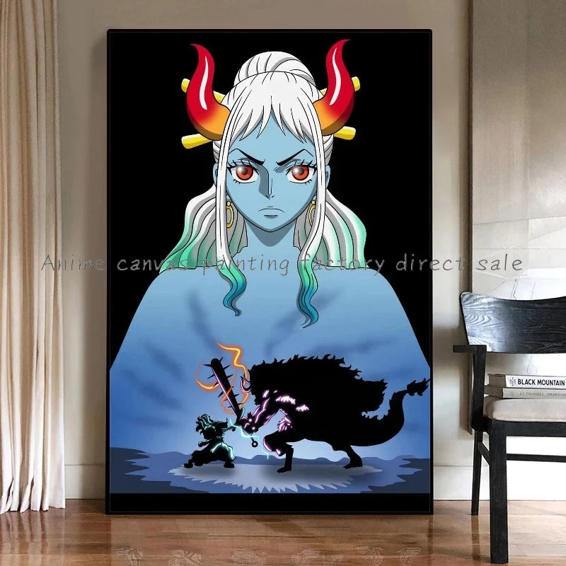 Anime Luffy Poster Printing Canvas Painting Home Living Room Suitable for Bedroom Bar Cafe Entrance Art Wall Painting Decoration