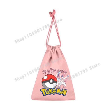 Pokemons Pikachu Storage Drawstring Bag Party Candy Package Cartoon Gengar Charizard Portable Boy Key Pouch Kids Gift Bags