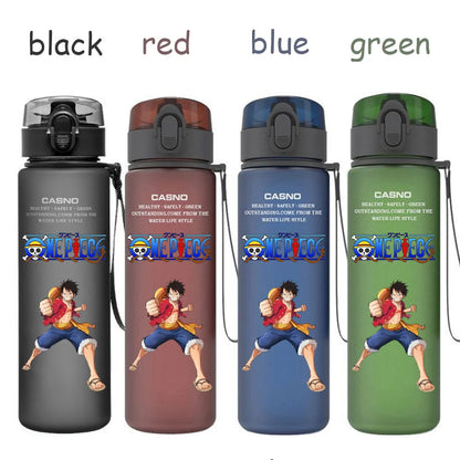 560ML One Piece Water Cup Children Portable Plastic Cartoon Luffy Nami Ace Outdoor Large Capacity Sport Water Drinking Bottle