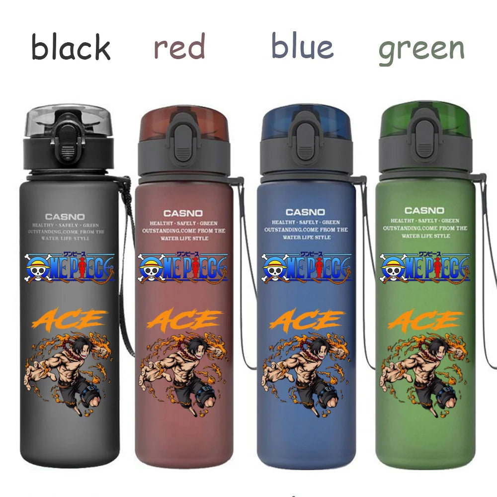 560ML One Piece Water Cup Children Portable Plastic Cartoon Luffy Nami Ace Outdoor Large Capacity Sport Water Drinking Bottle