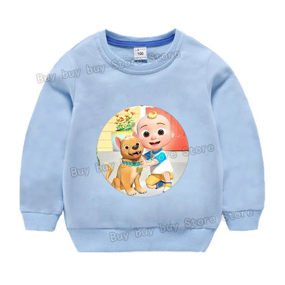 Cocomelons Sweatshirt Kids Cartoon Cotton Pullover Long Sleeve Clothing Boys Girls Hoodie Autumn Spring Tops Clothes Sportswear