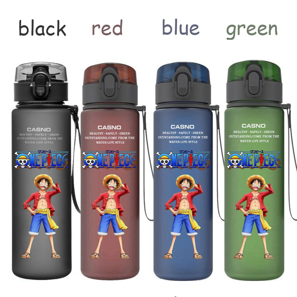 560ML One Piece Water Cup Children Portable Plastic Cartoon Luffy Nami Ace Outdoor Large Capacity Sport Water Drinking Bottle
