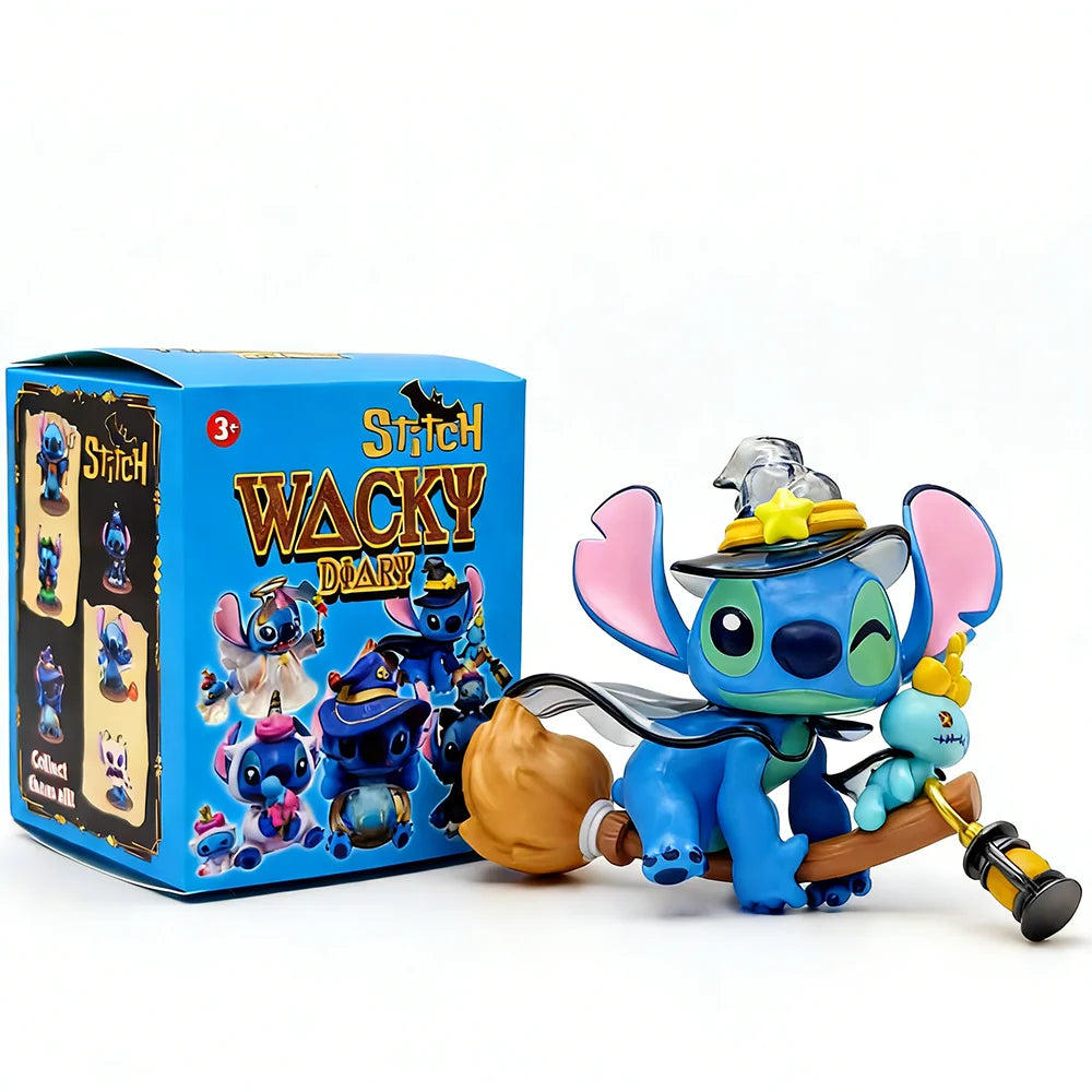 Disney Stitch Weird Diary Series Anime Figures Creative Cute Doll Statue Model Mystery blind box Toys Children Halloween gifts