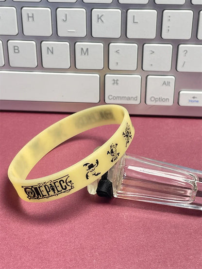 One Piece Fluorescent Bracelet Decoration Anime Figures Personality Toy Cartoon Bracelet Decoration Cute Children Birthday Gifts