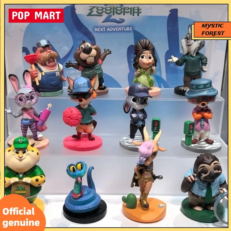 POPMART DISNEY ZOOTOPIA NEXT ADVENTURE Series Blind Box Toys Cute Ornaments Figurines Mystery Box Desktop Model Dolls Gifts