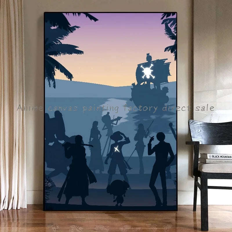 Anime Luffy Poster Printing Canvas Painting Home Living Room Suitable for Bedroom Bar Cafe Entrance Art Wall Painting Decoration