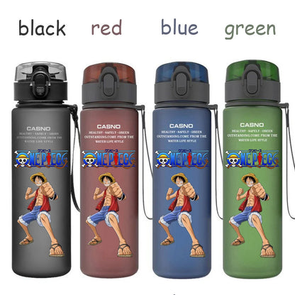 560ML One Piece Water Cup Children Portable Plastic Cartoon Luffy Nami Ace Outdoor Large Capacity Sport Water Drinking Bottle