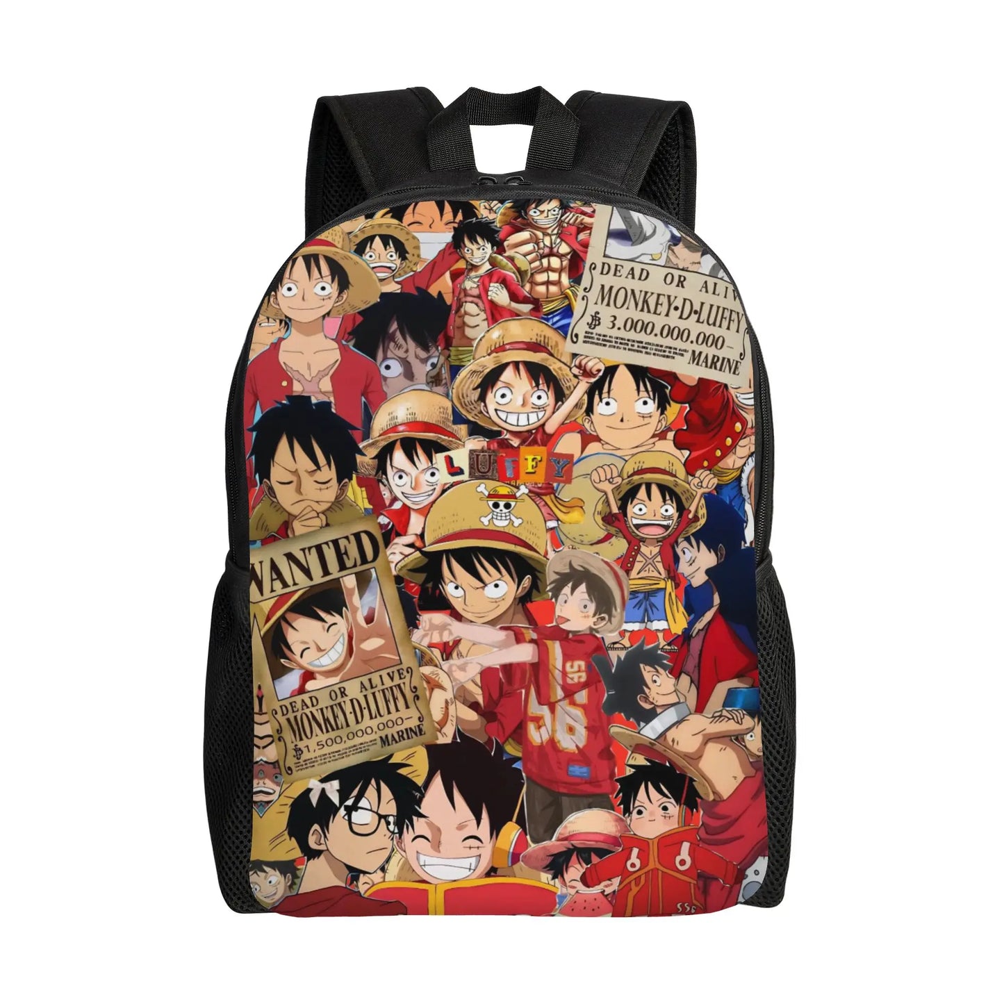 One Piece Luffy  Casual Backpack Durable Student Hiking Travel Cartoon  Daypack for Men Women College Shoulder Bag