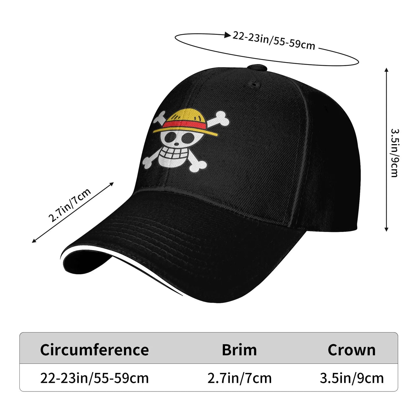 Classic Anime One Piece Baseball Cap for Men Women Adjustable