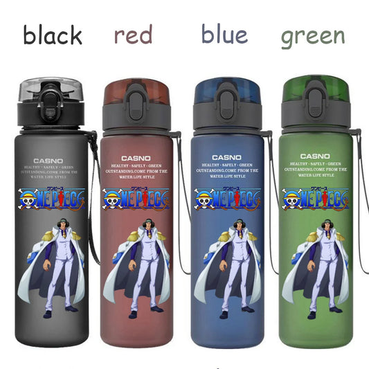 560ML One Piece Water Cup Children Portable Plastic Cartoon Luffy Nami Ace Outdoor Large Capacity Sport Water Drinking Bottle