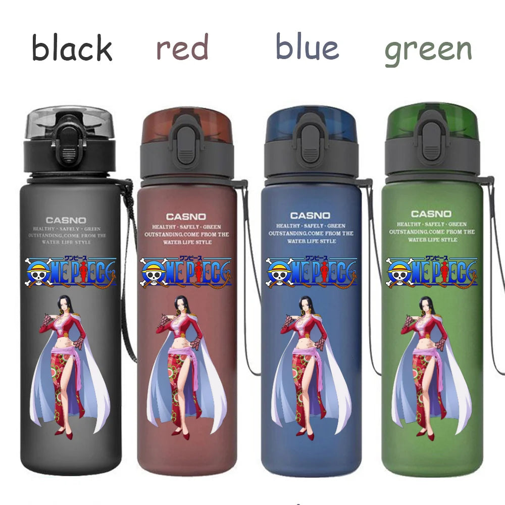 560ML One Piece Water Cup Children Portable Plastic Cartoon Luffy Nami Ace Outdoor Large Capacity Sport Water Drinking Bottle