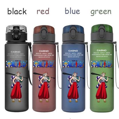 560ML One Piece Water Cup Children Portable Plastic Cartoon Luffy Nami Ace Outdoor Large Capacity Sport Water Drinking Bottle