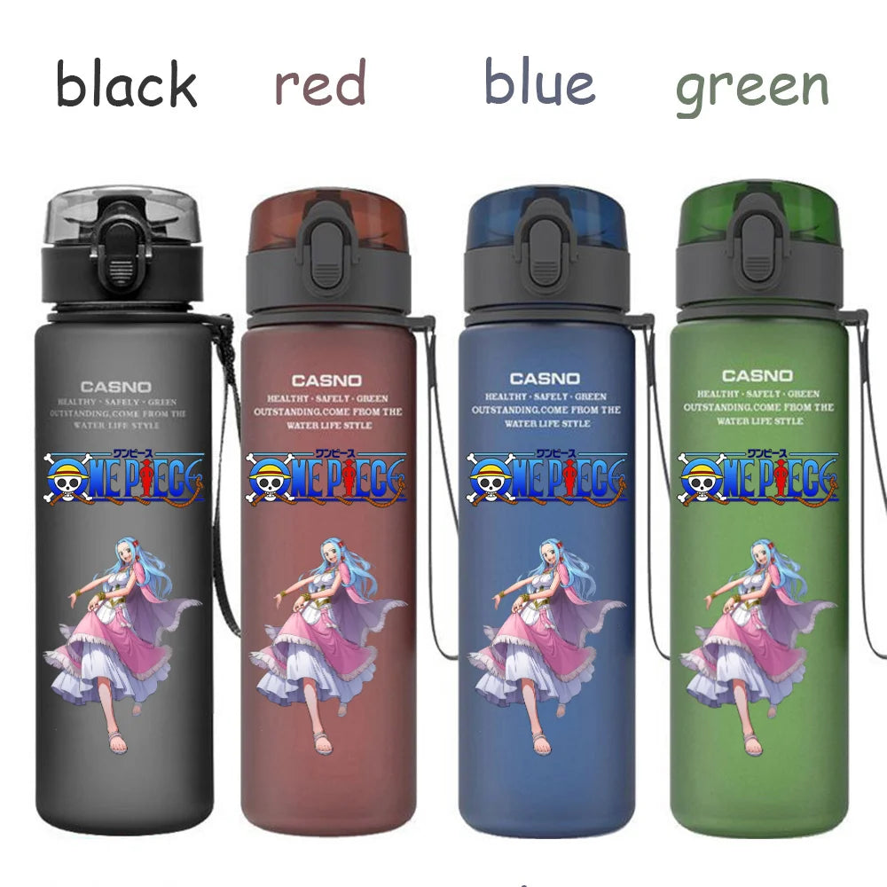 560ML One Piece Water Cup Children Portable Plastic Cartoon Luffy Nami Ace Outdoor Large Capacity Sport Water Drinking Bottle