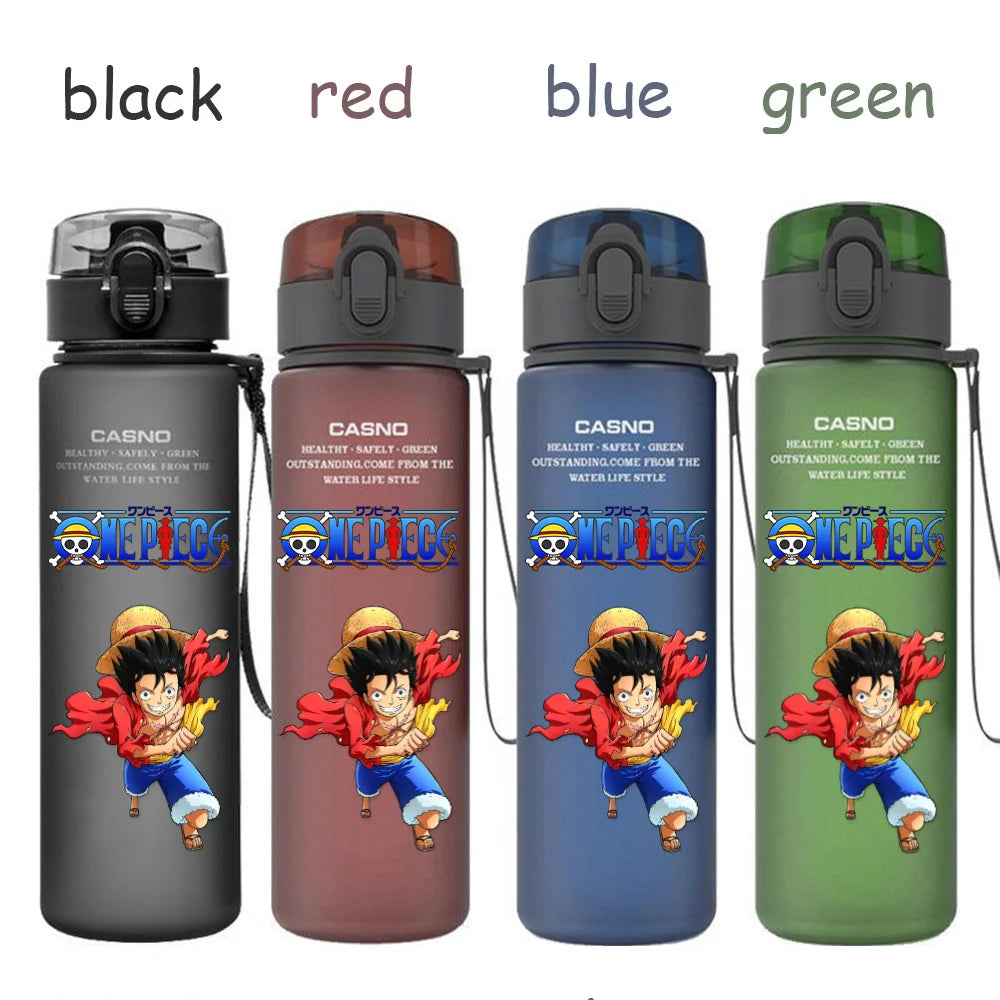 560ML One Piece Water Cup Children Portable Plastic Cartoon Luffy Nami Ace Outdoor Large Capacity Sport Water Drinking Bottle