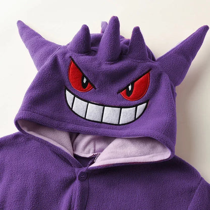 Child Costume Kids Clothes Cosplay Christmas Gift Boys Gengar Onesie Kigurumis Full Body Pijama  Anime One-Piece Pajamas
