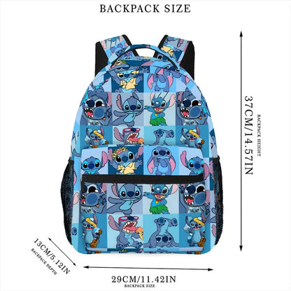 Disney Stitch Backpack, Casual Bag, Large Capacity, High-Quality Gift, Personalized Daily Use