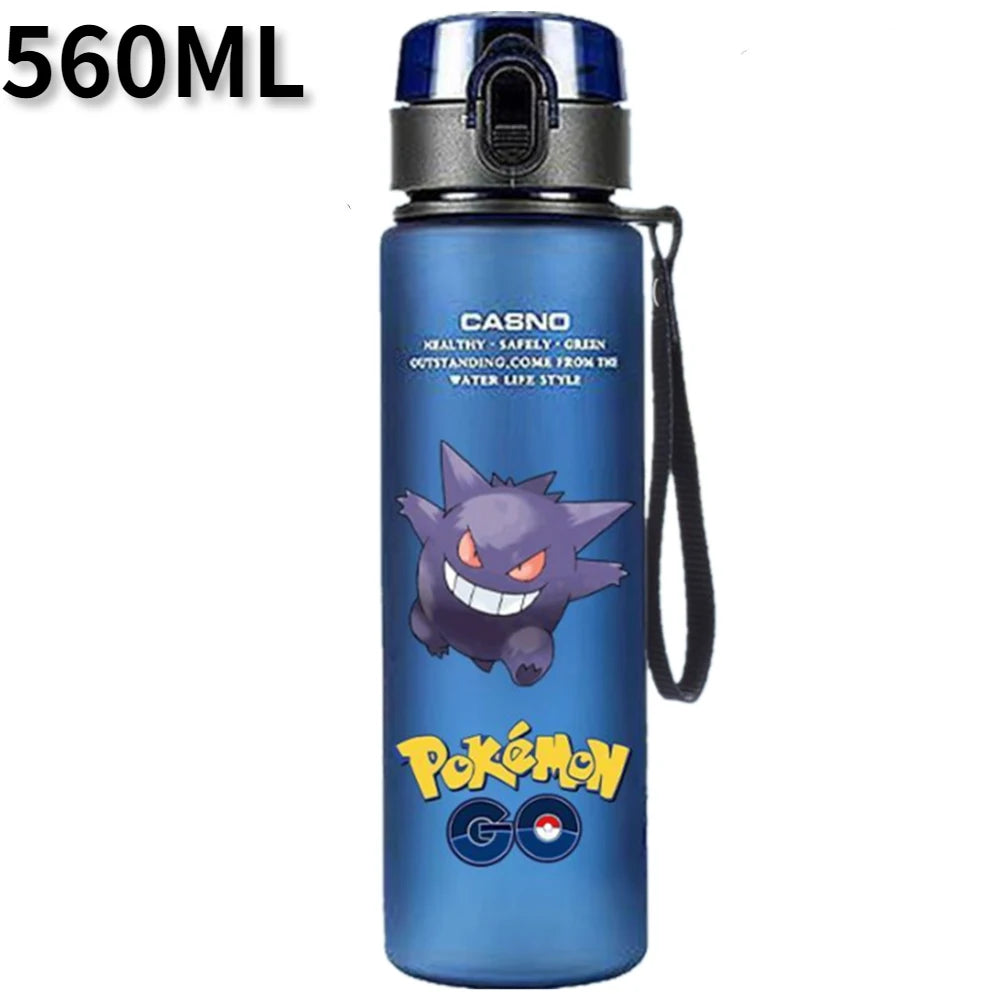 Pokemon 560ML Water Cup Anime Portable Children's Cute Plastic Cartoon Outdoor Sports Large Capacity Water Bottle Gifts