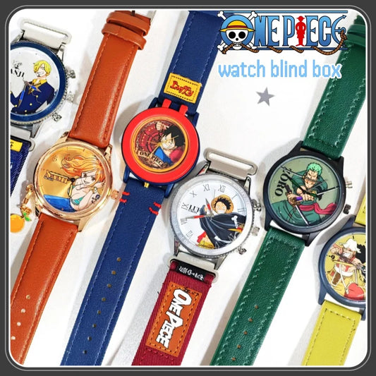 One Piece Watch Blind Box Genuine Anime Luffy Zoro Nami Robin Sanji Usopp Franky Brook Jinbe