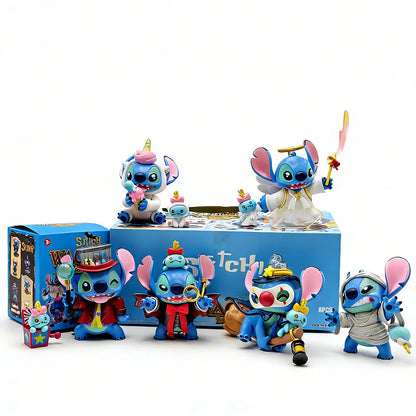 Disney Stitch Weird Diary Series Anime Figures Creative Cute Doll Statue Model Mystery blind box Toys Children Halloween gifts