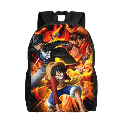 One Piece Luffy  Casual Backpack Durable Student Hiking Travel Cartoon  Daypack for Men Women College Shoulder Bag
