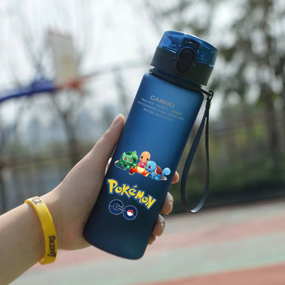 Pokemon 560ML Water Cup Anime Portable Children's Cute Plastic Cartoon Outdoor Sports Large Capacity Water Bottle Gifts