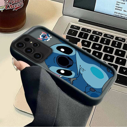 Cute Disney Stitch Phone Case for Samsung Galaxy S24 S25 S23 Ultra S22 S21 Plus FE A36 A56 A26 A16 A06 A15 A25 A35 A55 5G Cover