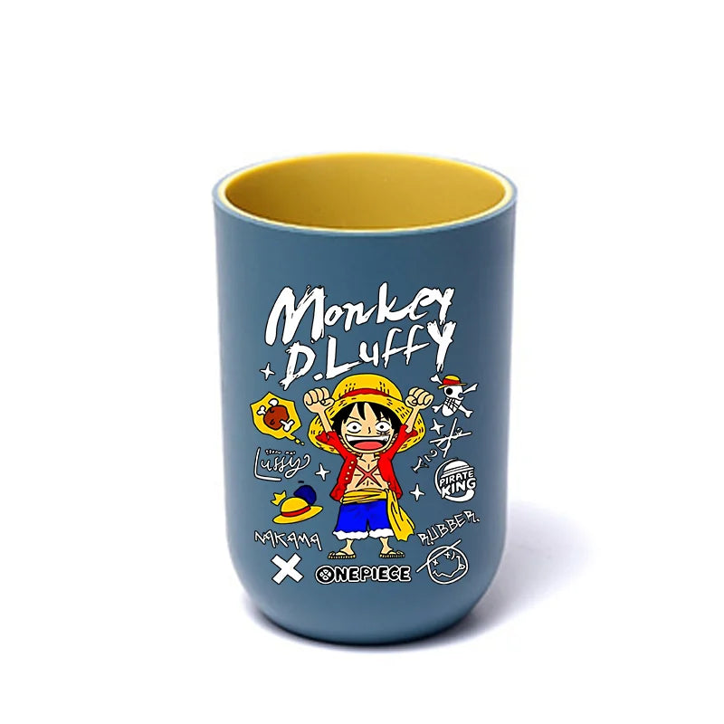 One Pieces Luffy Kids Toothbrush Mugs Cute Girls Boys Mouth Washing Cups