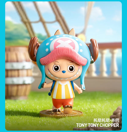 New POPMART THE MONSTERS X One Piece Series Blind Box LABUBU One Piece Chopper Mystery Cute Luffy Figure Trendy Surprise Gift