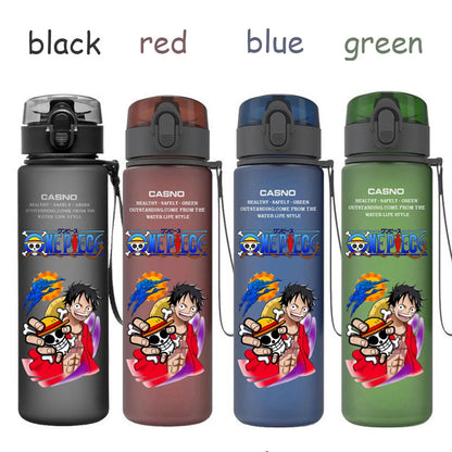560ML One Piece Water Cup Children Portable Plastic Cartoon Luffy Nami Ace Outdoor Large Capacity Sport Water Drinking Bottle