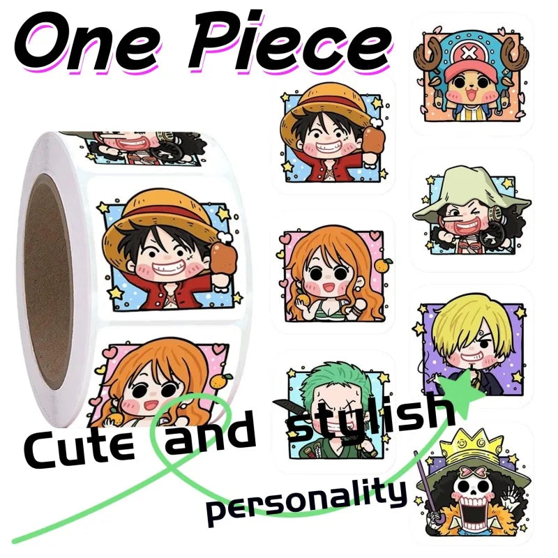One Piece cute and stylish stickers for boys and girls, notebook adhesive labels, perfect as a birthday gift for friends