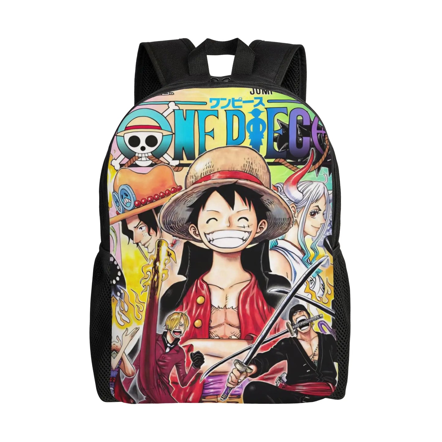 One Piece Luffy  Casual Backpack Durable Student Hiking Travel Cartoon  Daypack for Men Women College Shoulder Bag