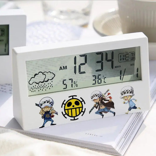 Cute Cartoon One Piece Monkey D. Luffy Roronoa Zoro Nami Electronic Alarm Clock Creative Alarm Clock Electronic Clock