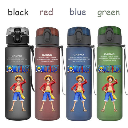 560ML One Piece Water Cup Children Portable Plastic Cartoon Luffy Nami Ace Outdoor Large Capacity Sport Water Drinking Bottle