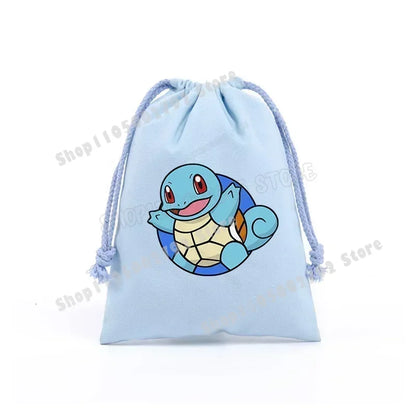 Pokemons Pikachu Storage Drawstring Bag Party Candy Package Cartoon Gengar Charizard Portable Boy Key Pouch Kids Gift Bags
