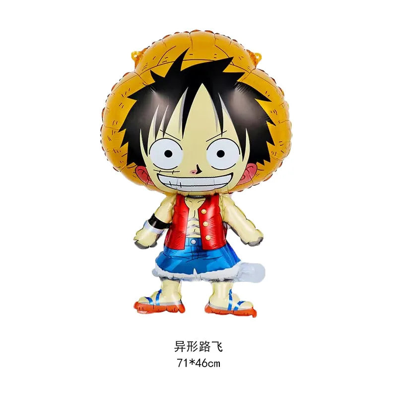 One Pieces Birthday Balloons Set Luffy Foil Latex Material Birthday Party Decoration Supplies Shower Gifts Happy Birthday Topper