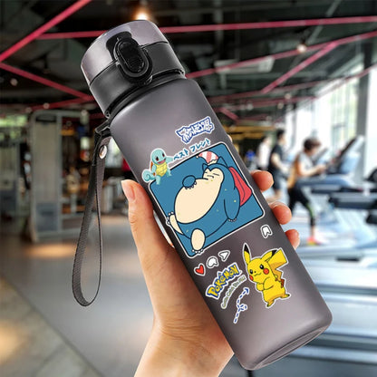 Pokemon 560ML Water Cup Anime Portable Children's Cute Plastic Cartoon Outdoor Sports Large Capacity Water Bottle Gifts