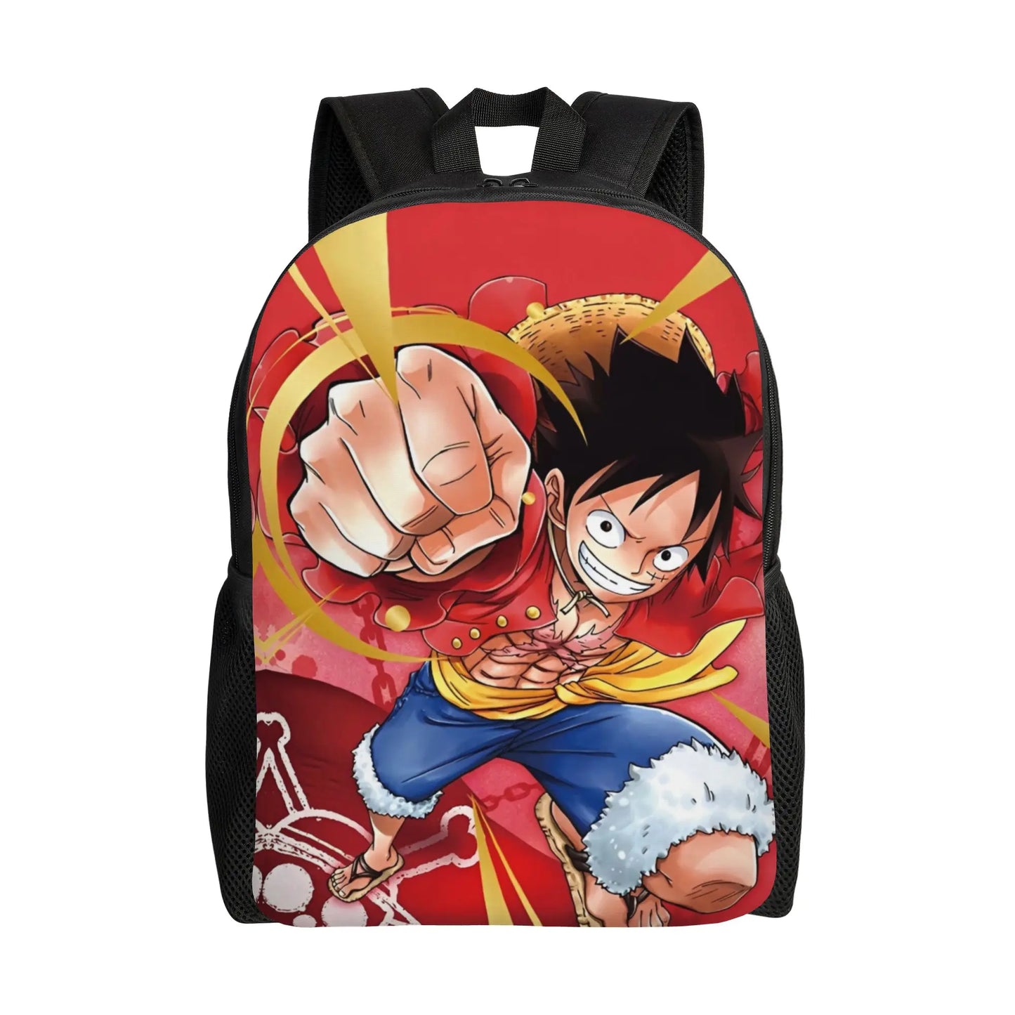 One Piece Luffy  Casual Backpack Durable Student Hiking Travel Cartoon  Daypack for Men Women College Shoulder Bag