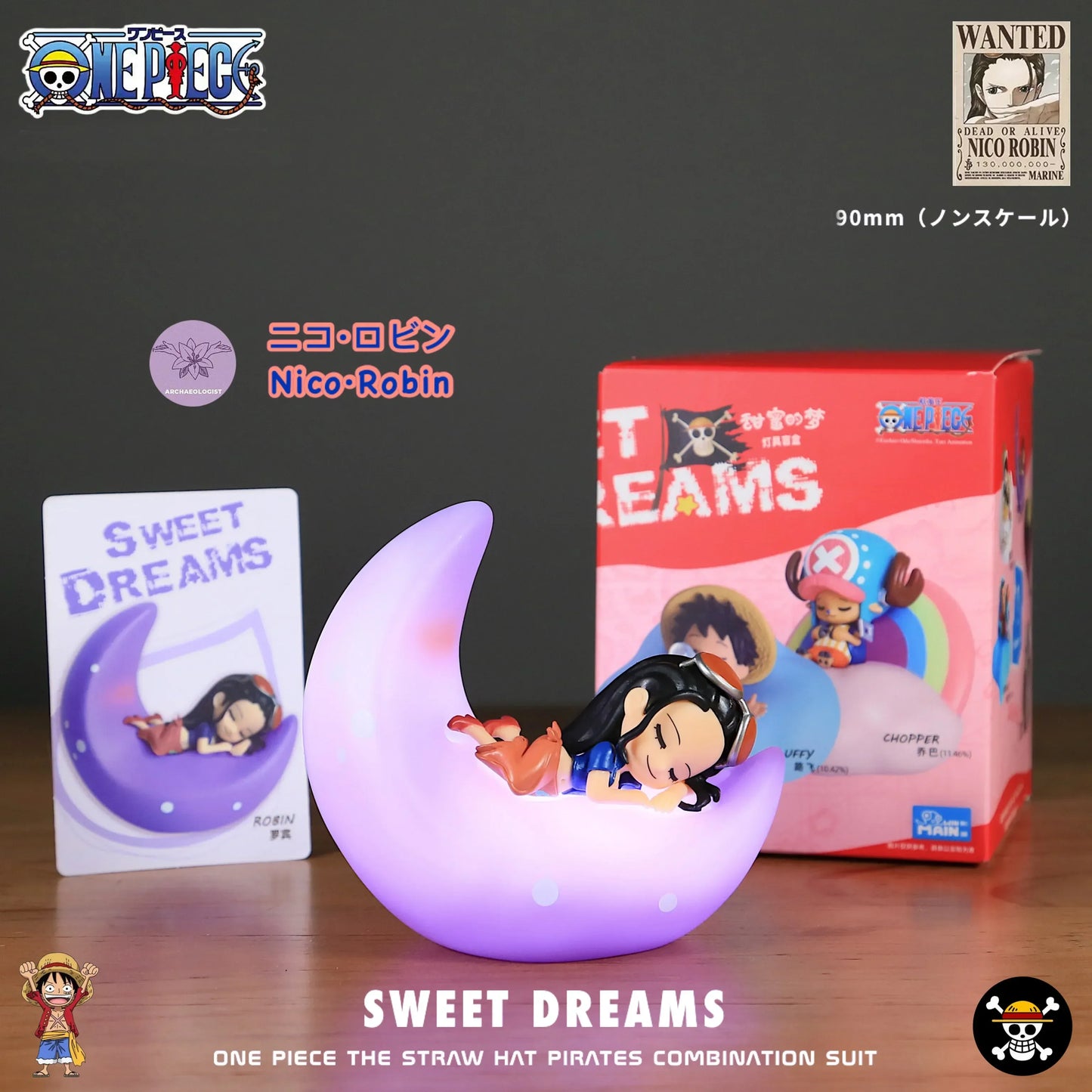 Anime One Piece Sweet Dreams Series Luffy Rechargeable LED Humanoid Night Light Model Ornament Display Children's Gift