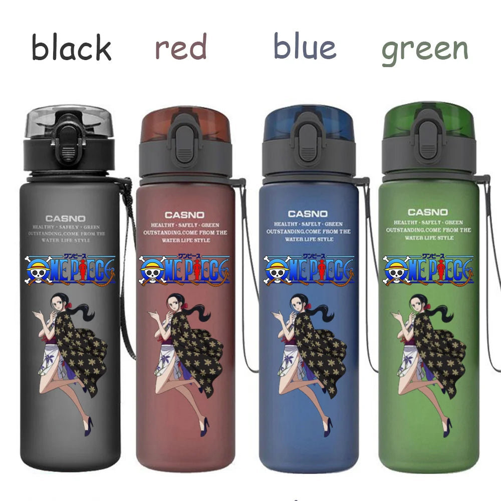560ML One Piece Water Cup Children Portable Plastic Cartoon Luffy Nami Ace Outdoor Large Capacity Sport Water Drinking Bottle
